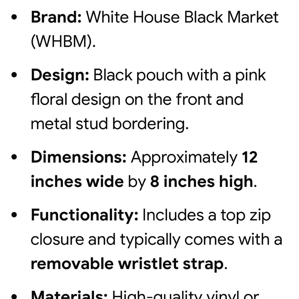 White House Black Market Wristlet - Picture 5 of 5